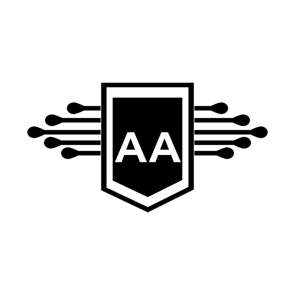 AA creative circle letter logo concept. AA letter design. vector