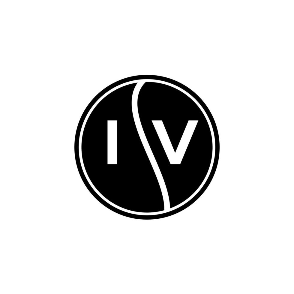 IV creative circle letter logo concept. IV letter design. vector