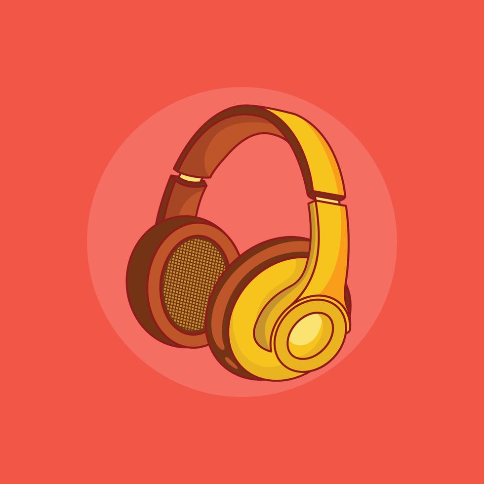 Headphone cartoon vector illustration