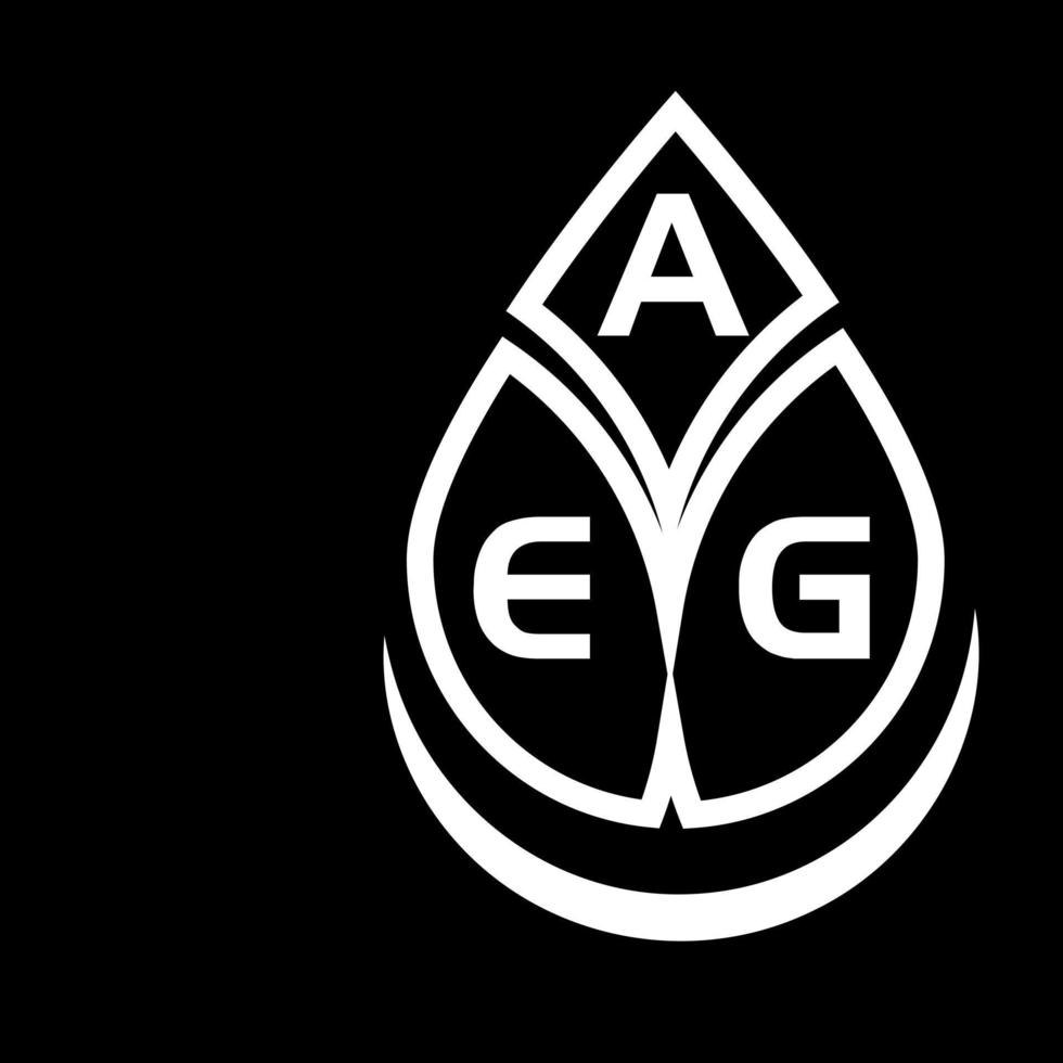aeg concepto de logotipo de letra de círculo creativo. diseño de letras aeg. vector