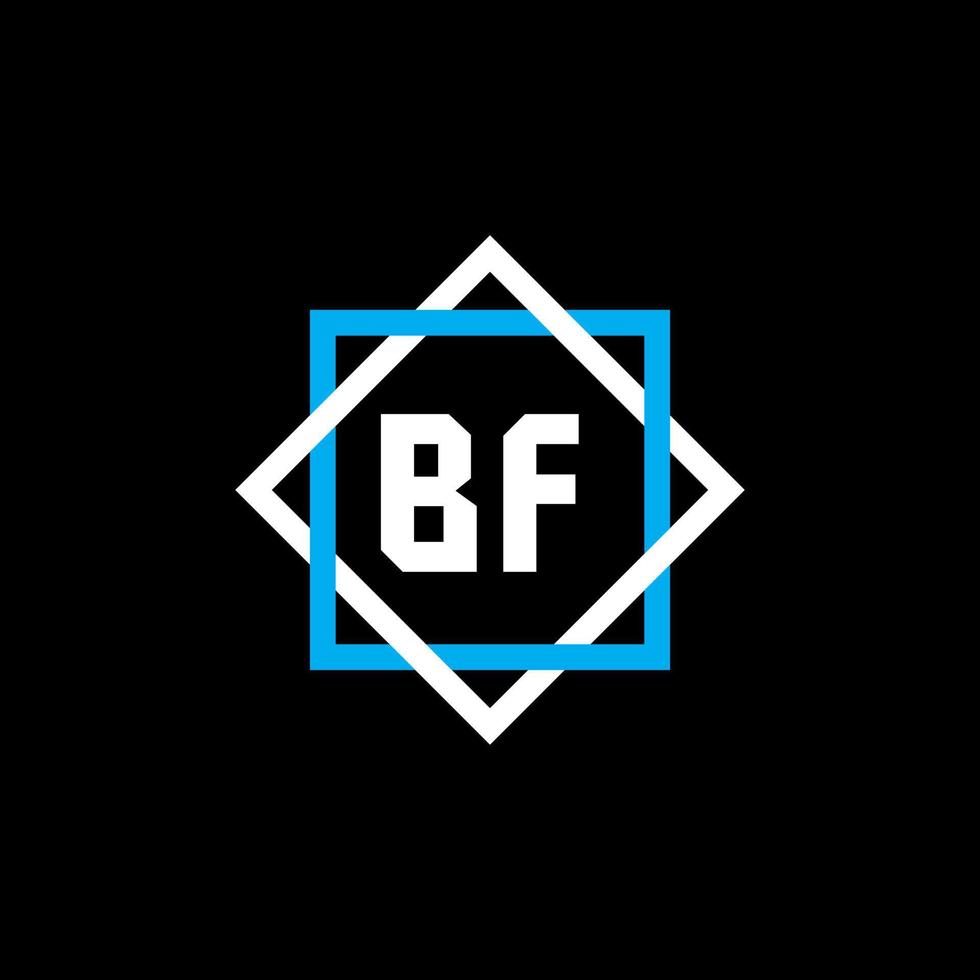 diseño de logotipo de letra bf sobre fondo negro. concepto de logotipo de letra de círculo creativo bf. diseño de letra bf. vector