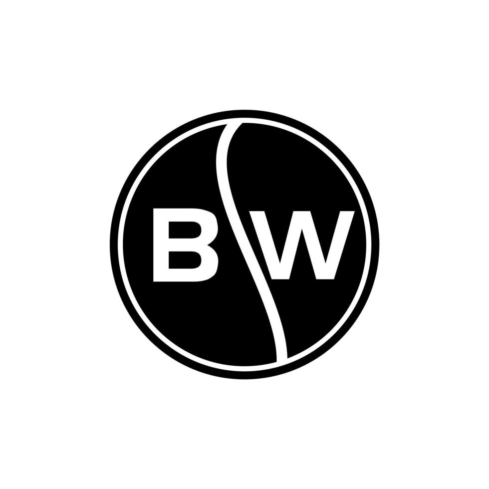 BW creative circle letter logo concept. BW letter design. vector