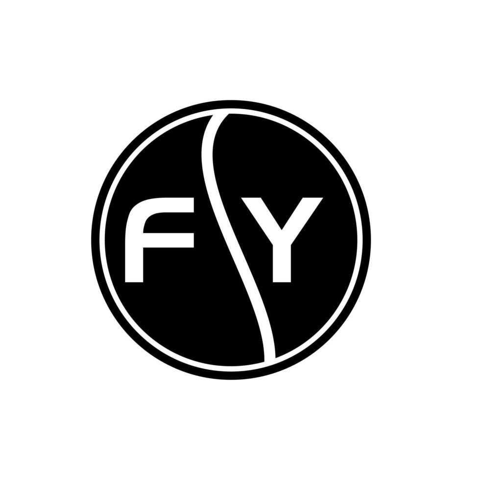 FY creative circle letter logo concept. FY letter design. vector