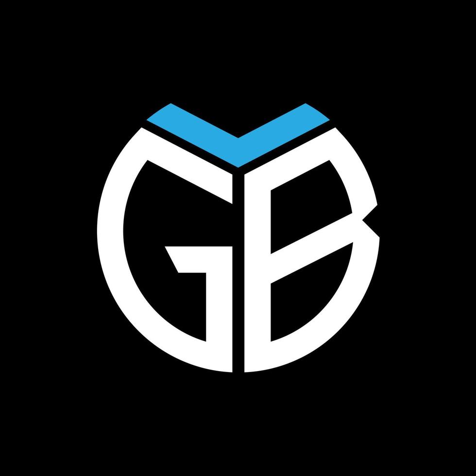 concepto de logotipo de letra de círculo creativo gb. diseño de letras gb. vector
