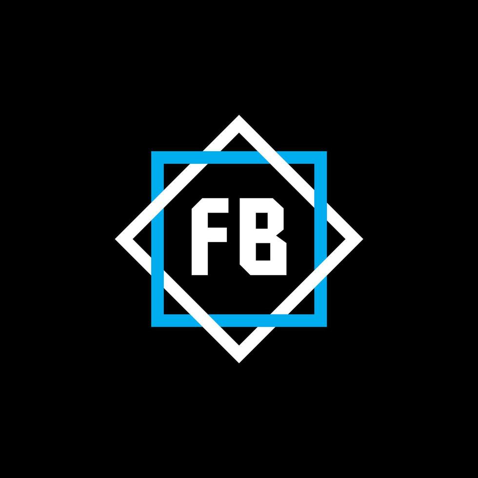 diseño de logotipo de letra fb sobre fondo negro. concepto de logotipo de letra de círculo creativo fb. diseño de carta fb. vector