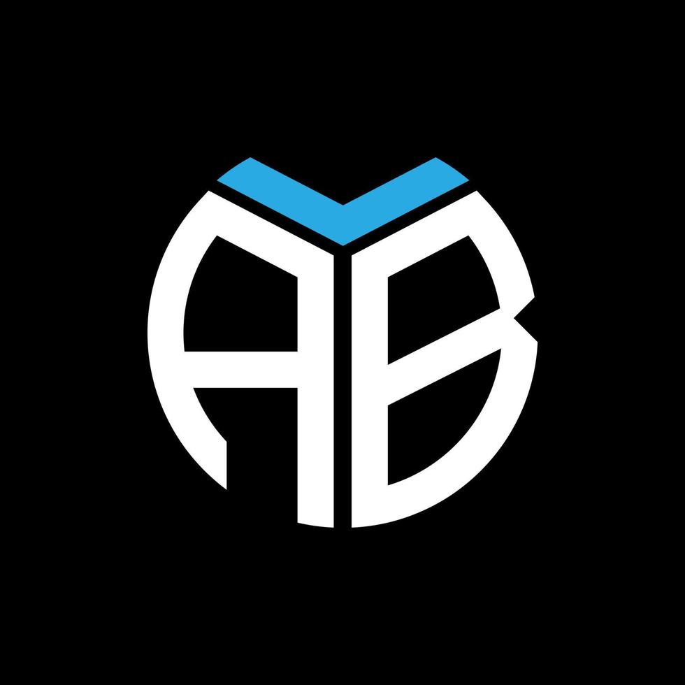 concepto de logotipo de letra de círculo creativo ab. diseño de letras ab. vector