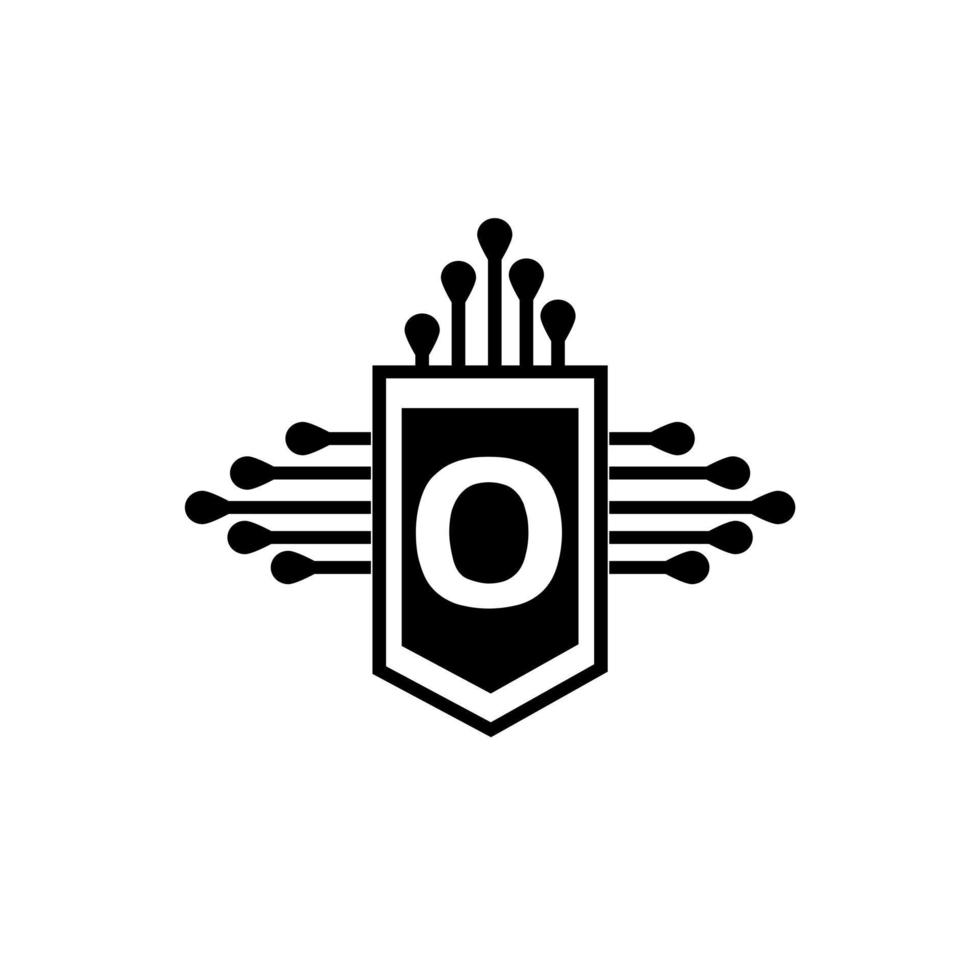 O creative circle letter logo concept. O letter design. vector