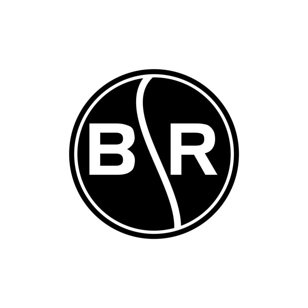 BR creative circle letter logo concept. BR letter design. vector