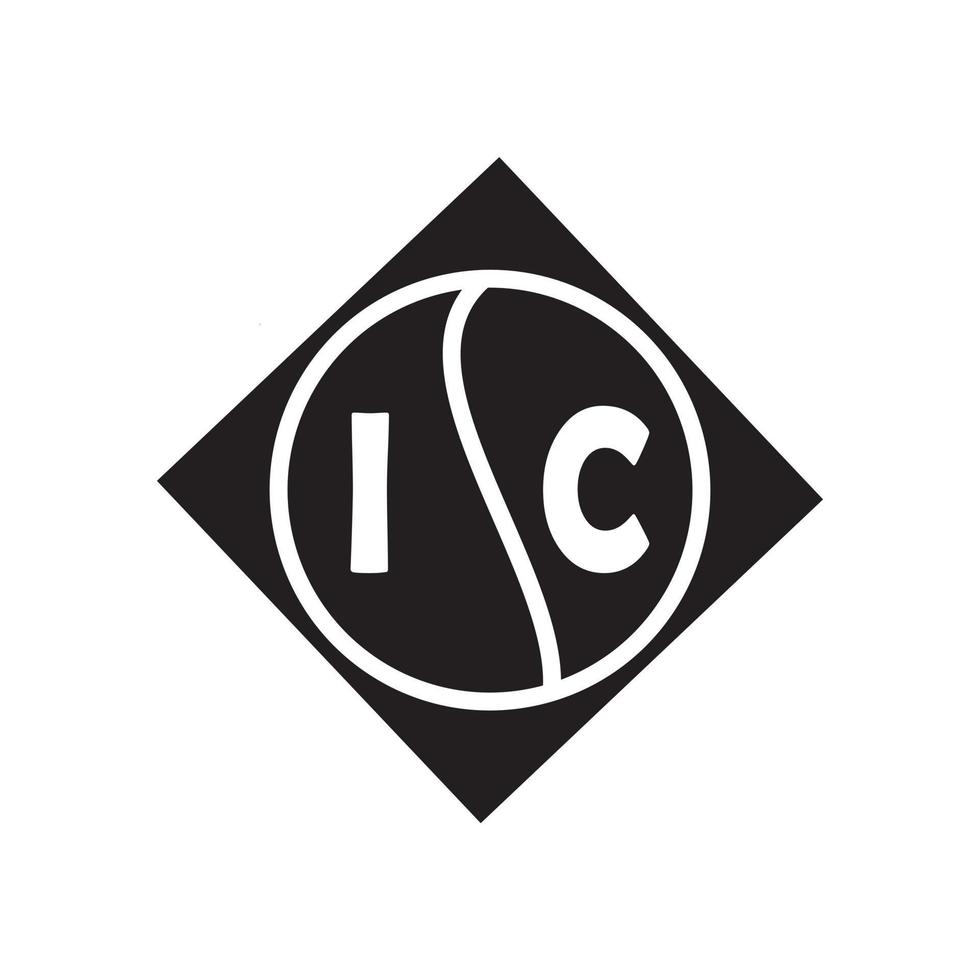 IC creative circle letter logo concept. IC letter design. vector