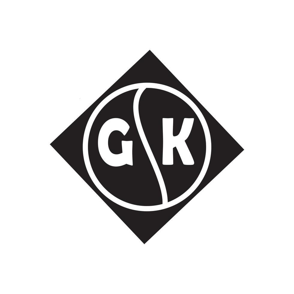 GK creative circle letter logo concept. GK letter design. vector