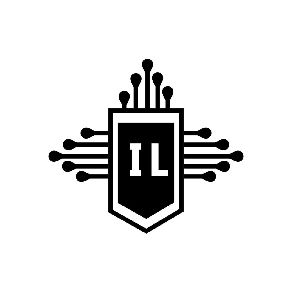 IL creative circle letter logo concept. IL letter design. vector