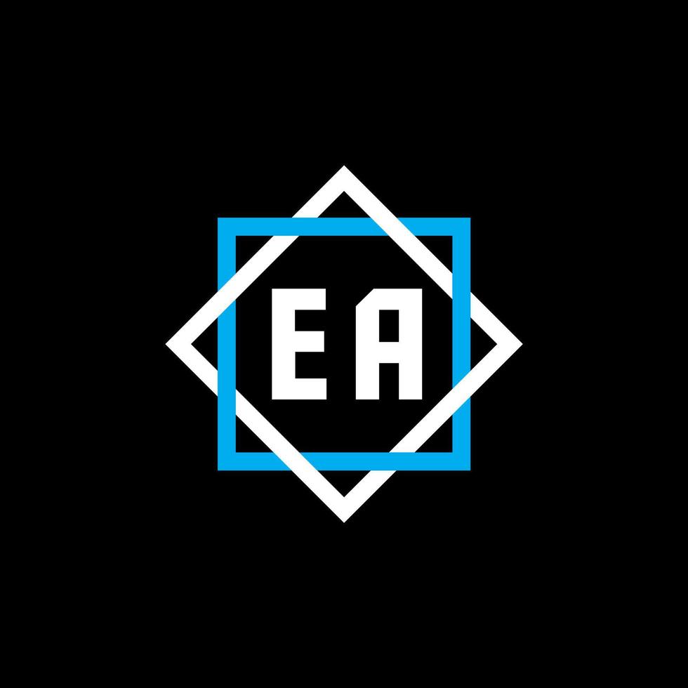 diseño del logotipo de la letra ea sobre fondo negro. concepto de logotipo de letra de círculo creativo ea. diseño de letra ea. vector