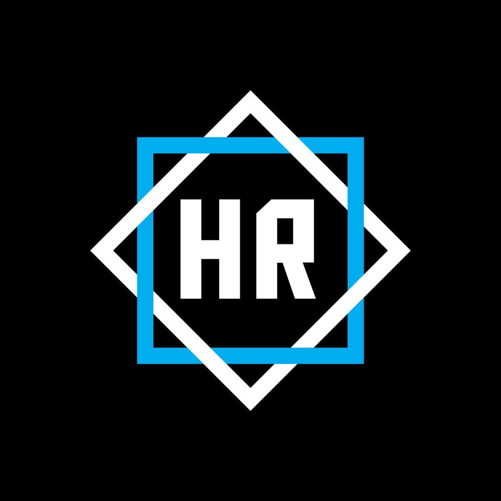 HR creative circle letter logo concept. HR letter design. vector