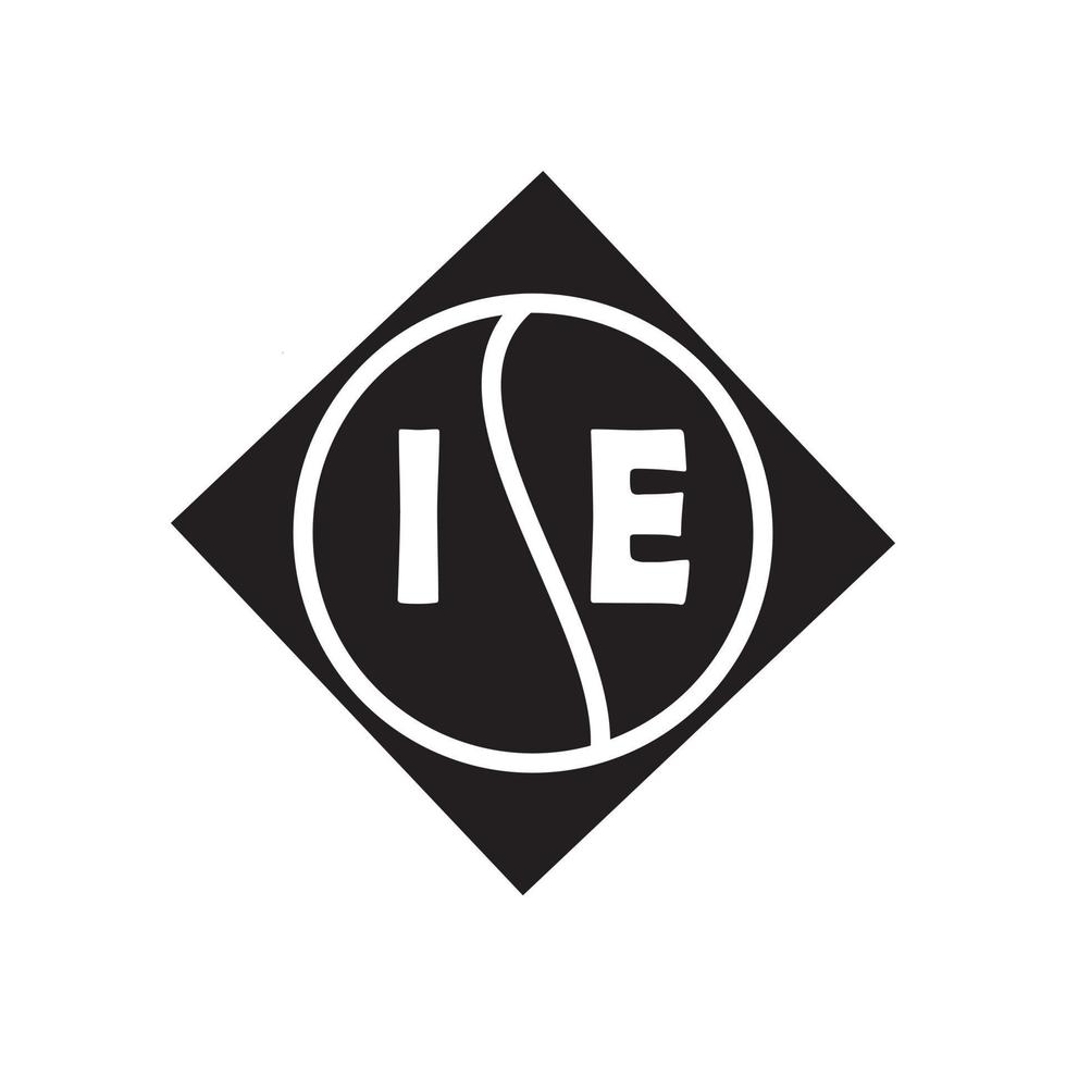 IE creative circle letter logo concept. IE letter design. vector