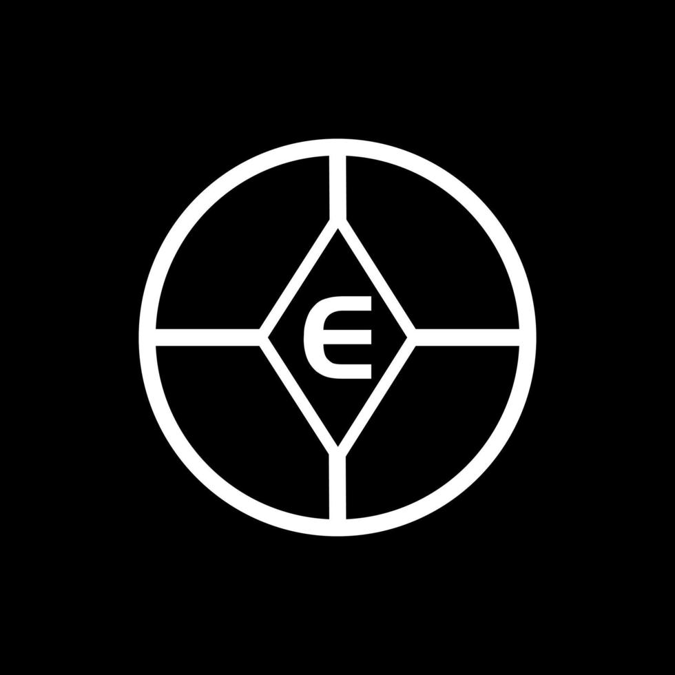 E creative circle letter logo concept. E letter design. vector