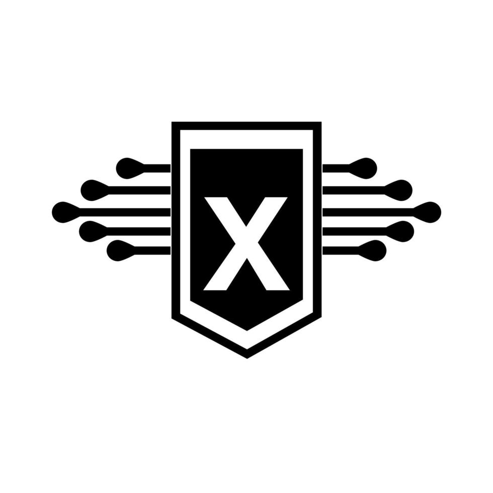 X creative circle letter logo concept. X letter design. vector