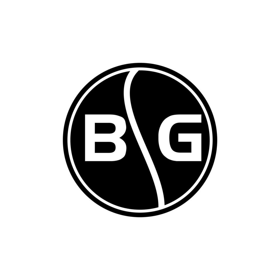 BG creative circle letter logo concept. BG letter design. vector