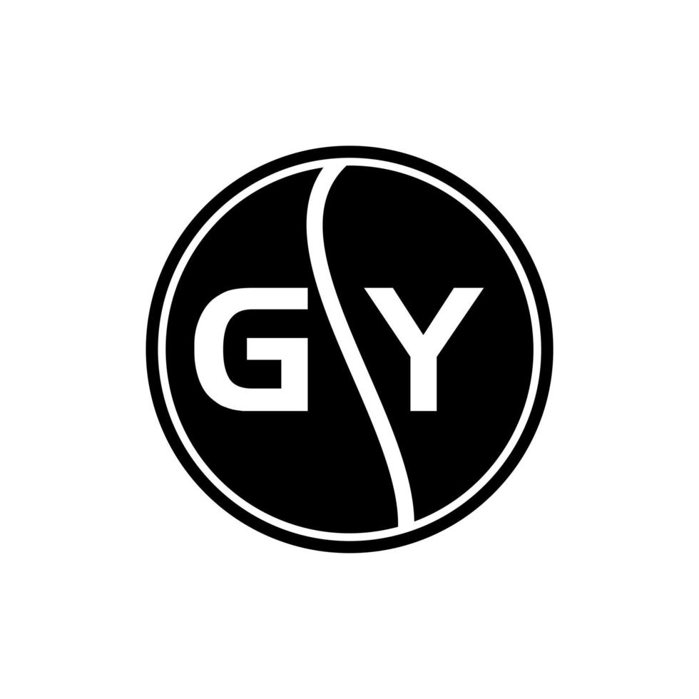 concepto de logotipo de letra de círculo creativo gy. diseño de letras gy. vector