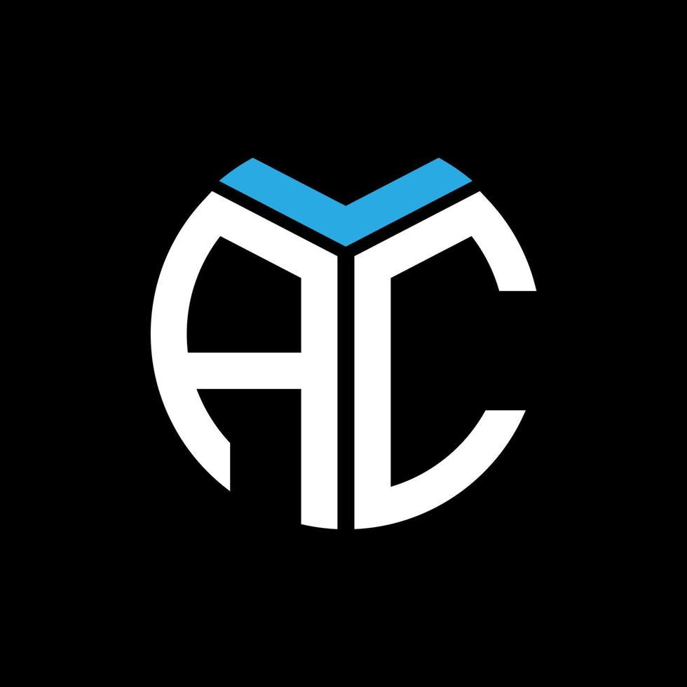 AC creative circle letter logo concept. AC letter design. vector
