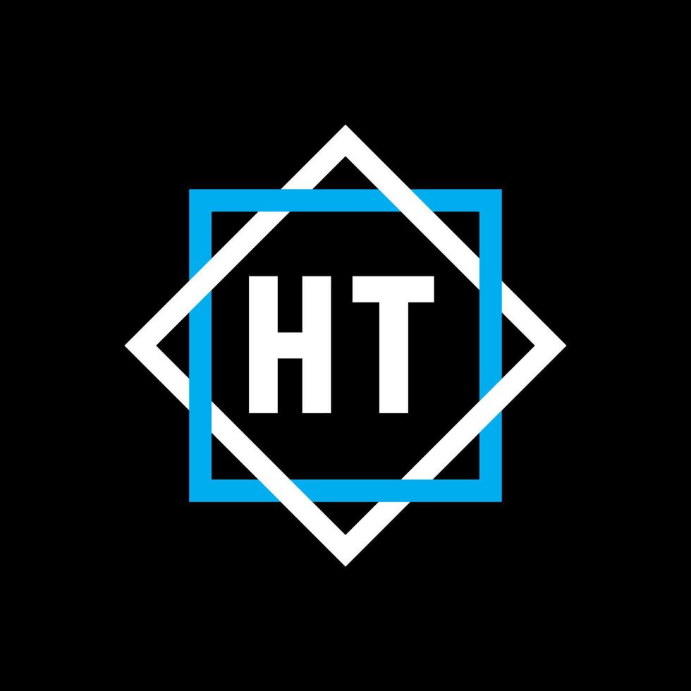 HT creative circle letter logo concept. HT letter design. vector