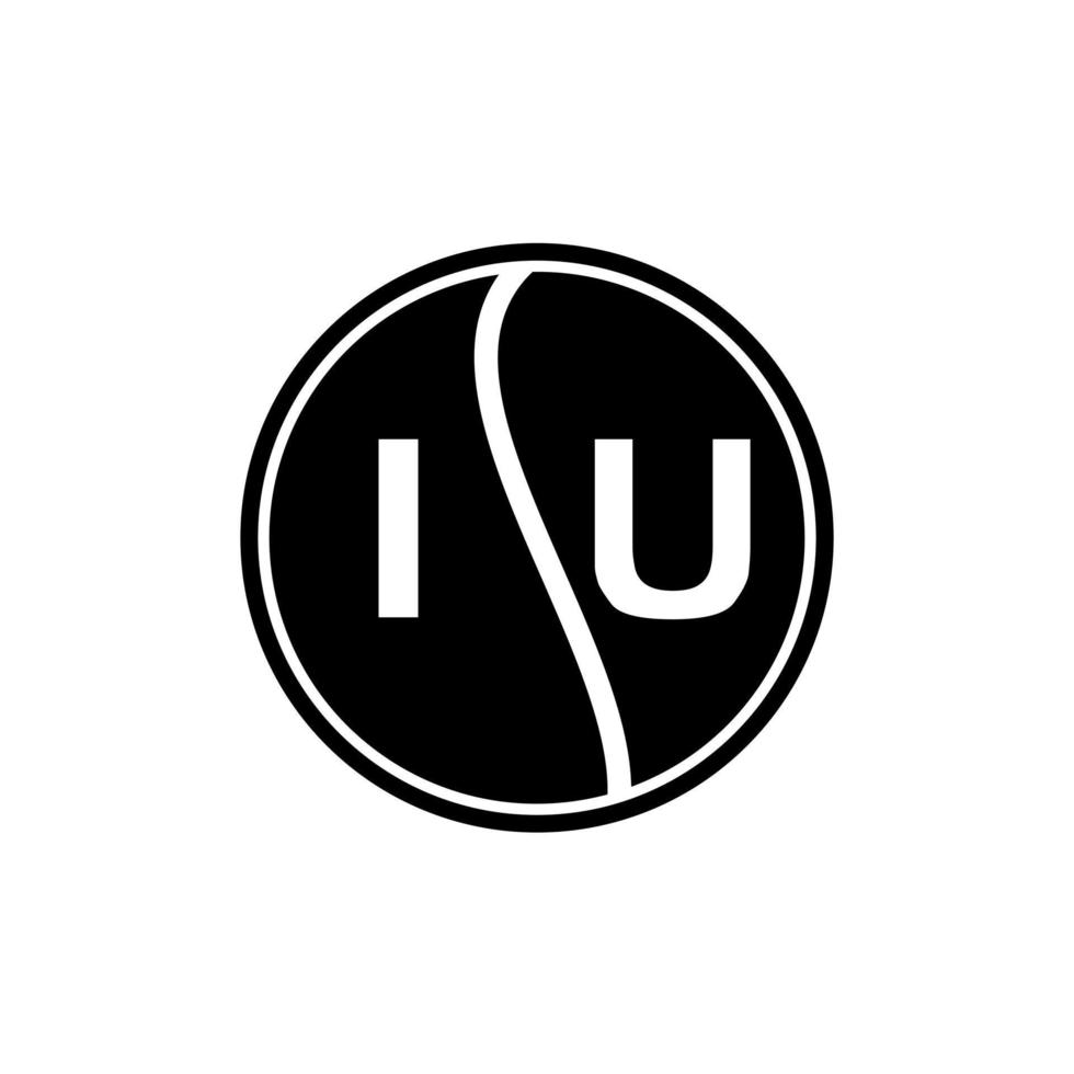 IU creative circle letter logo concept. IU letter design. vector