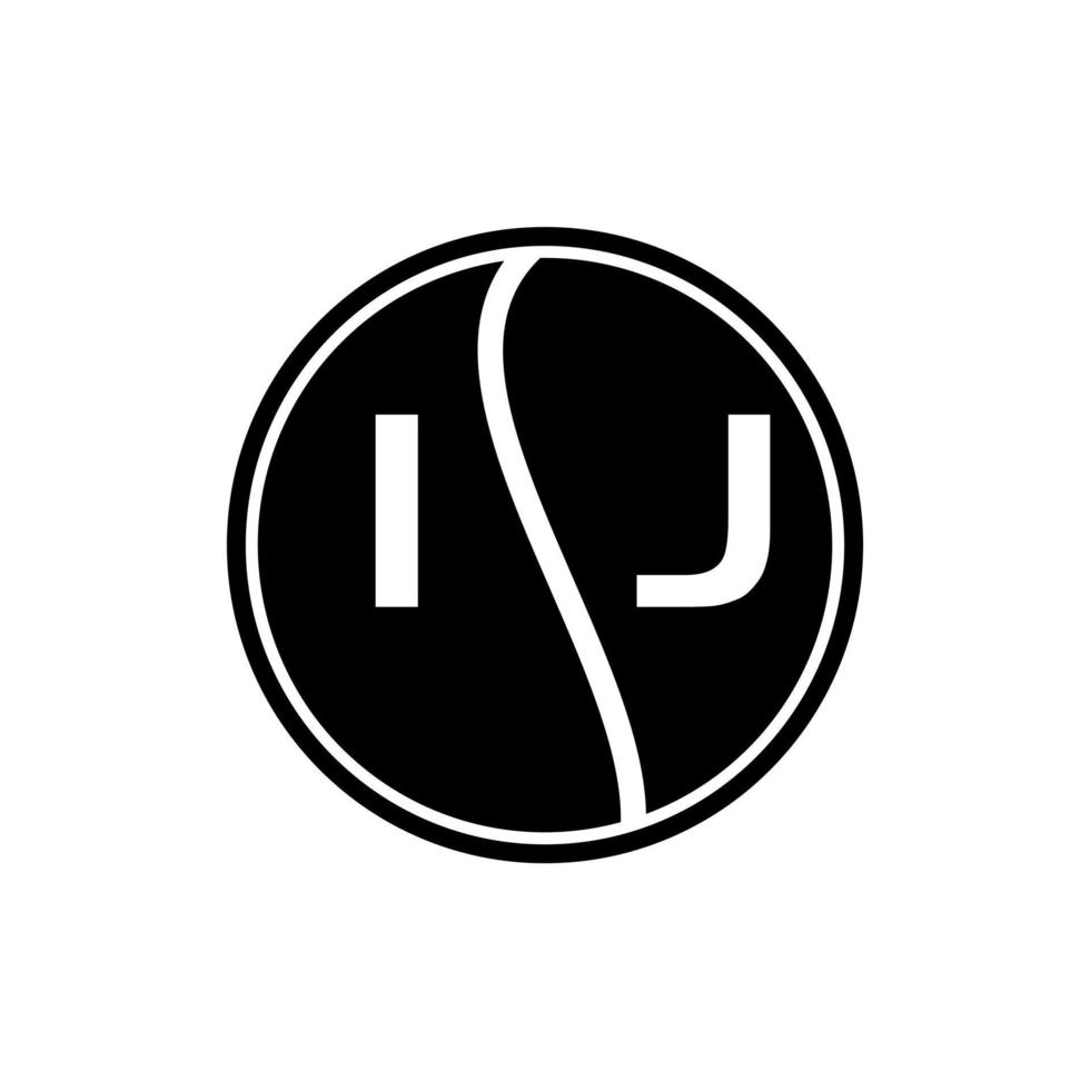 IJ creative circle letter logo concept. IJ letter design. vector