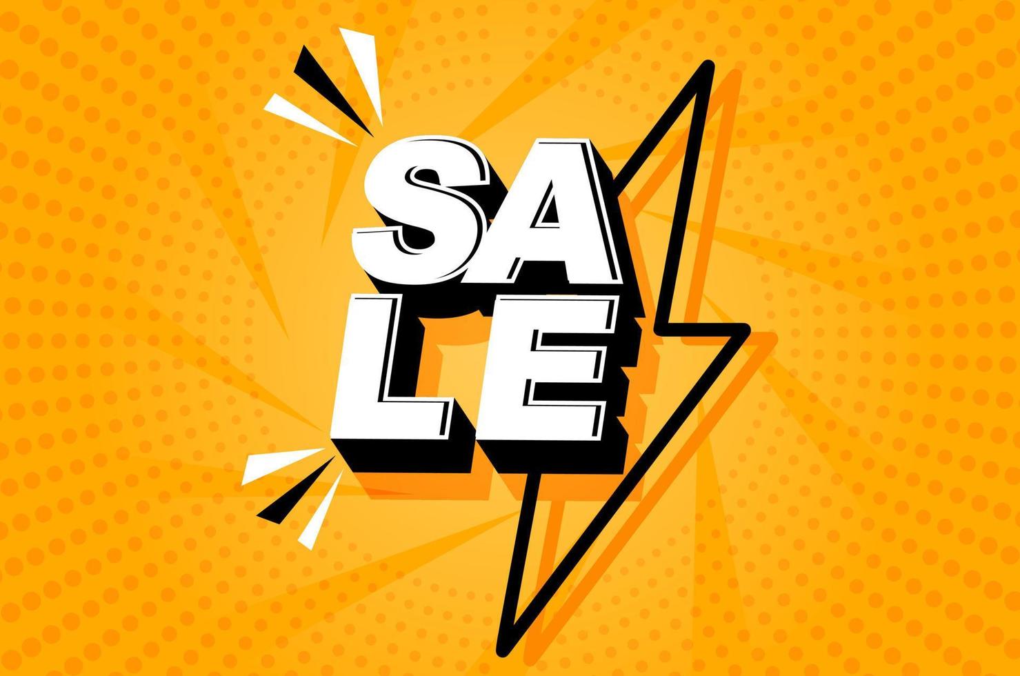 flash sale banner template with halftone vector