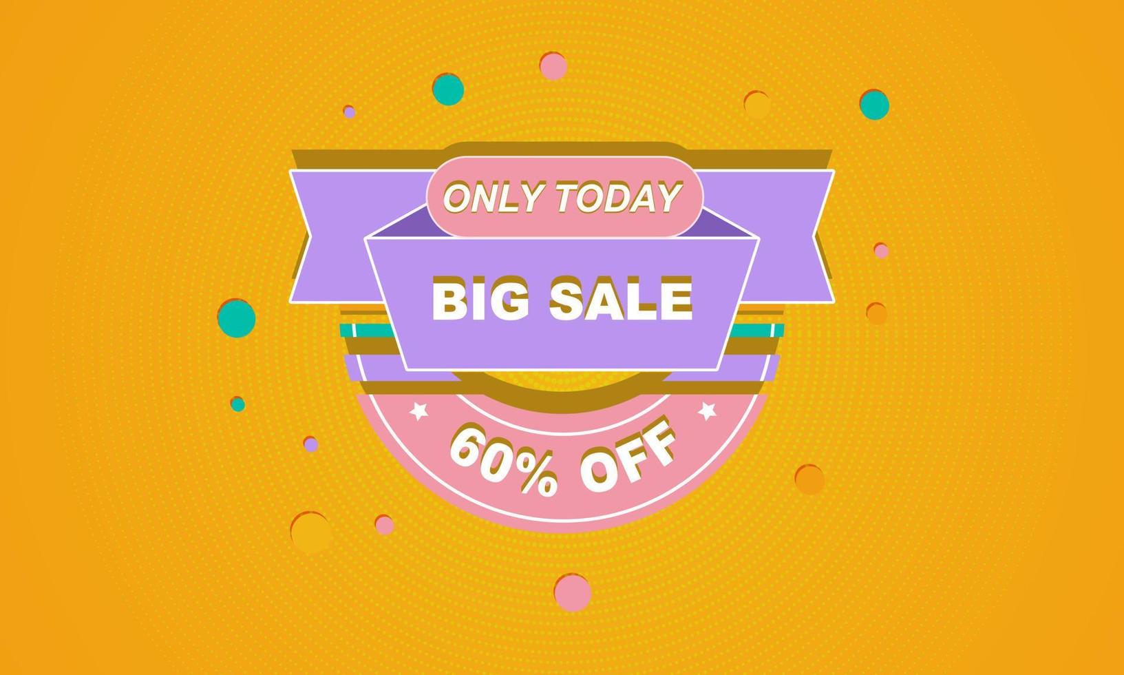 Big sale banner template colorfull vector