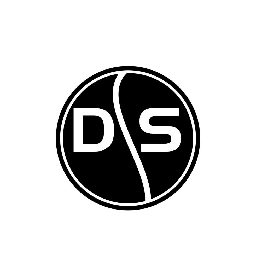 DS creative circle letter logo concept. DS letter design. vector