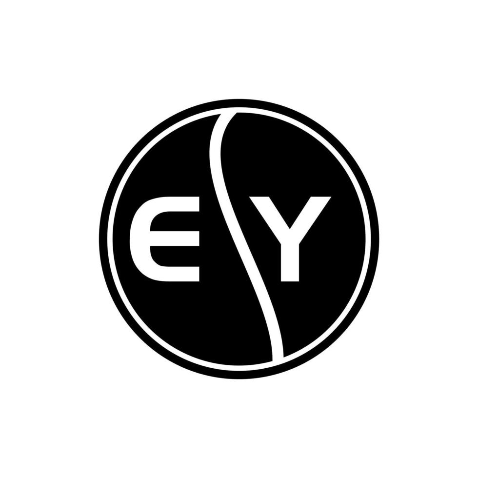 EY creative circle letter logo concept. EY letter design. vector