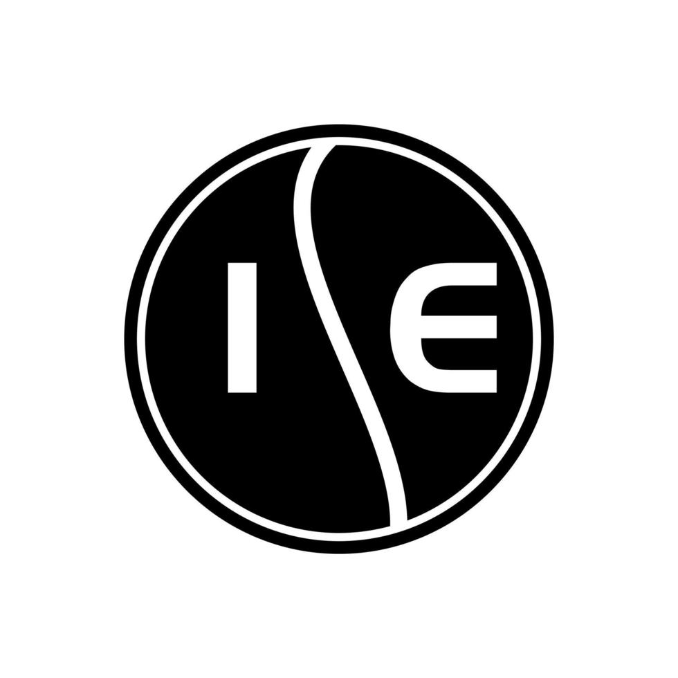 IE creative circle letter logo concept. IE letter design. vector