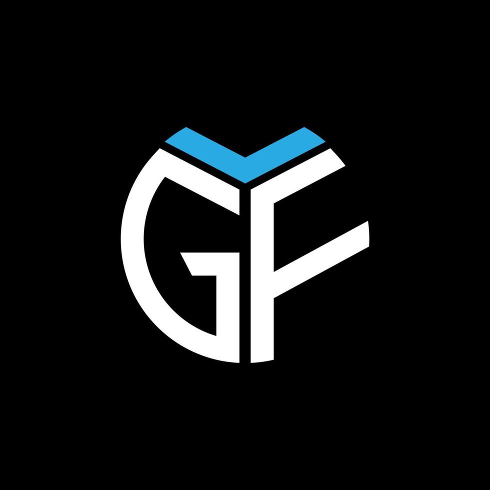 concepto de logotipo de letra de círculo creativo gf. diseño de carta gf. vector