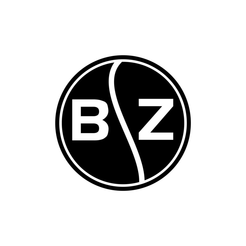 BZ creative circle letter logo concept. BZ letter design. vector