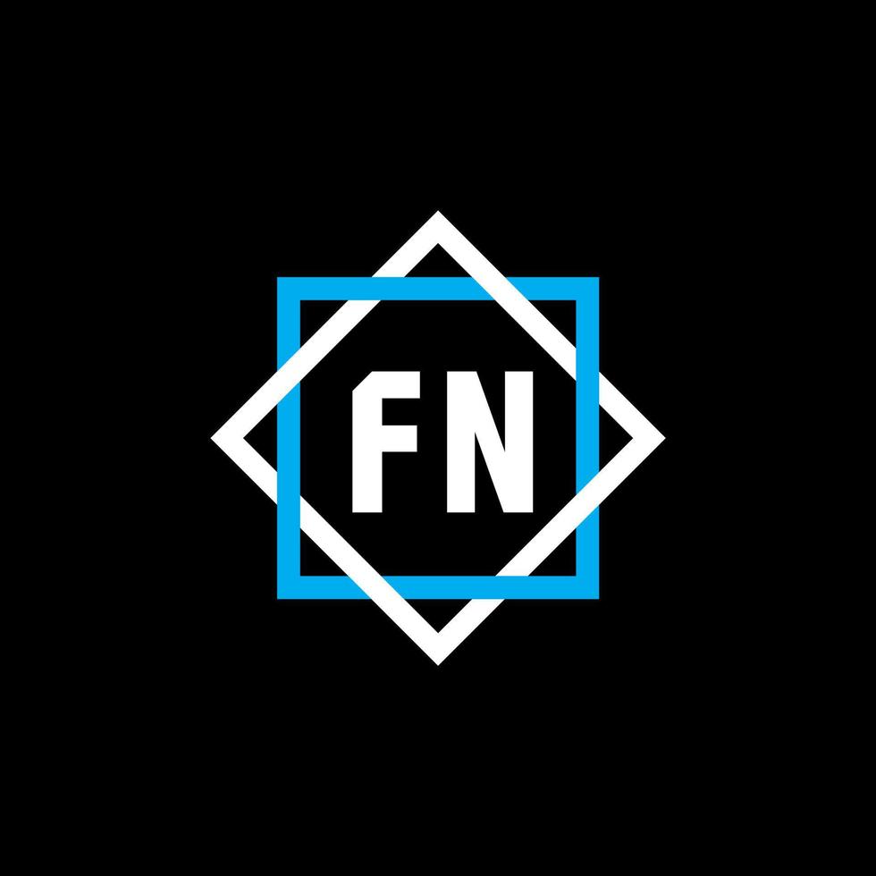 FN letter logo design on black background. FN creative circle letter logo concept. FN letter design. vector