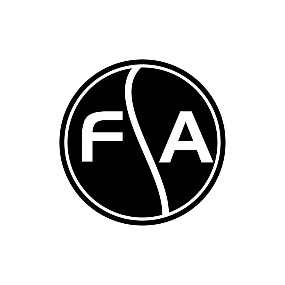 FA creative circle letter logo concept. FA letter design. vector