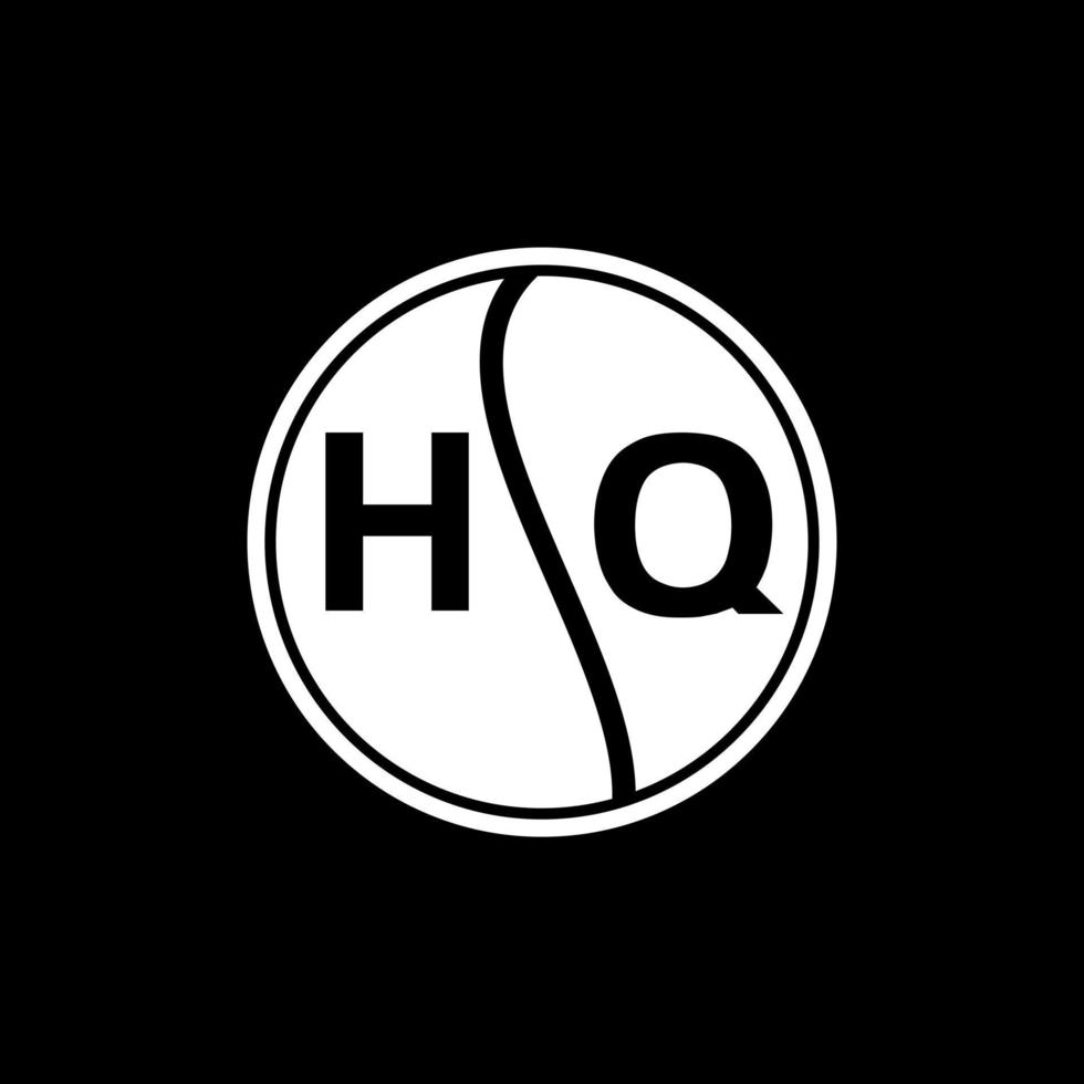 HQ creative circle letter logo concept. HQ letter design. vector