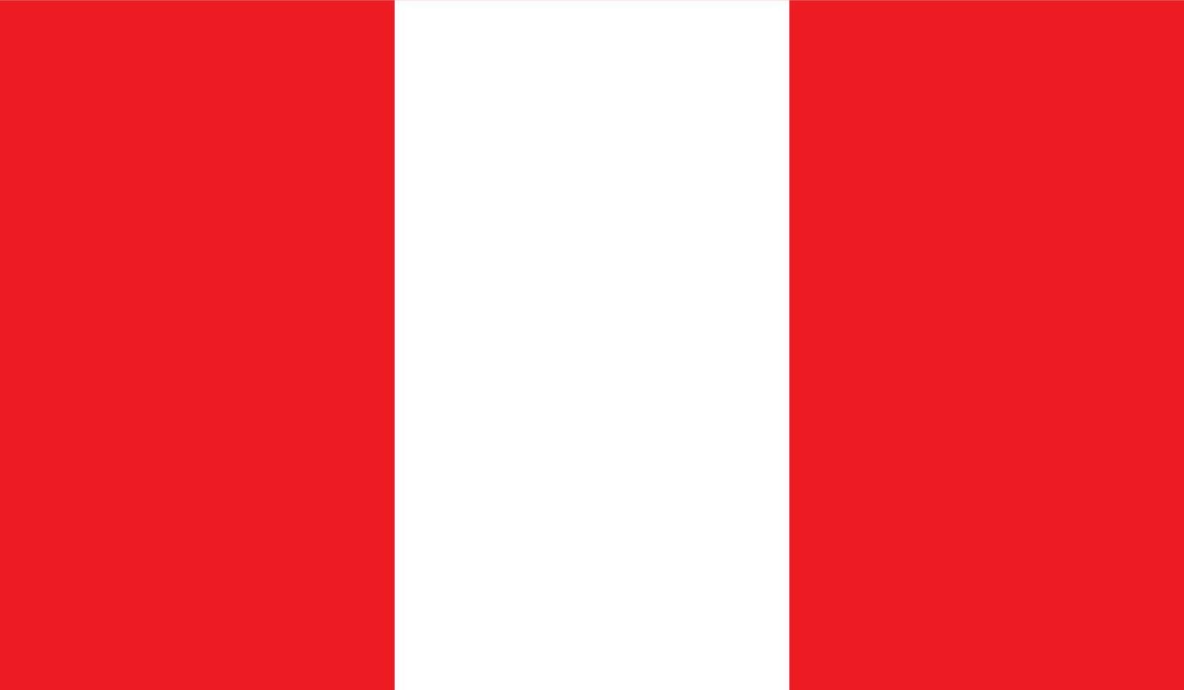 ilustración vectorial de la bandera peruana. vector