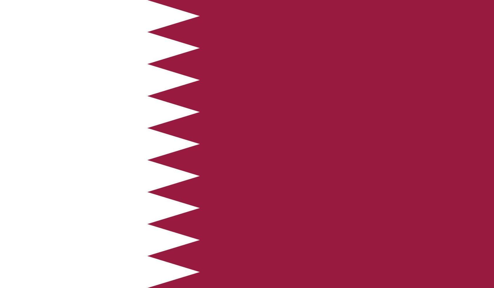 vector illustration of Qatar flag.