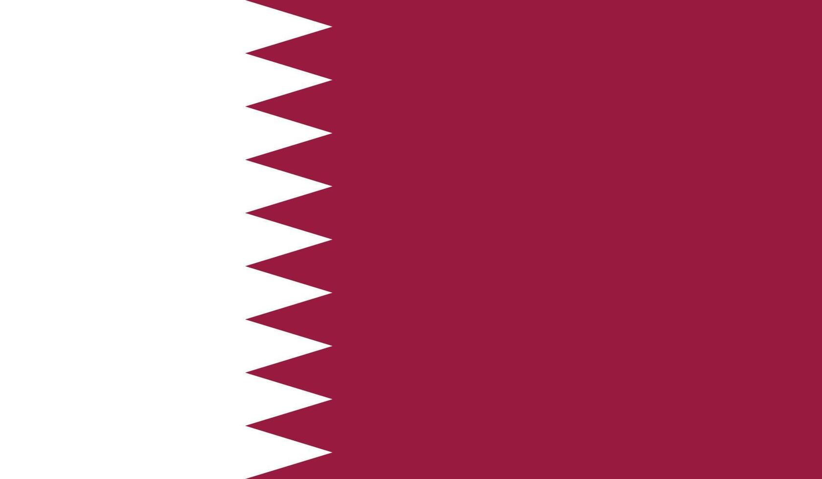 vector illustration of Qatar flag.