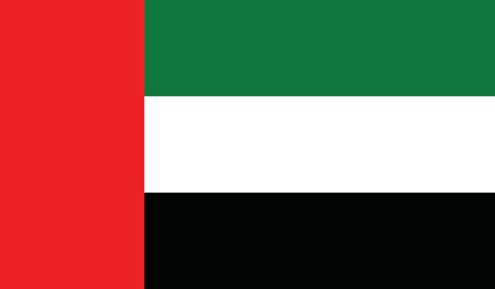 vector illustration of UAE flag.