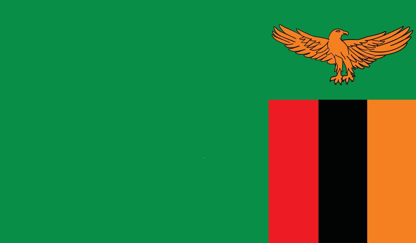 vector illustration of zambia flag.