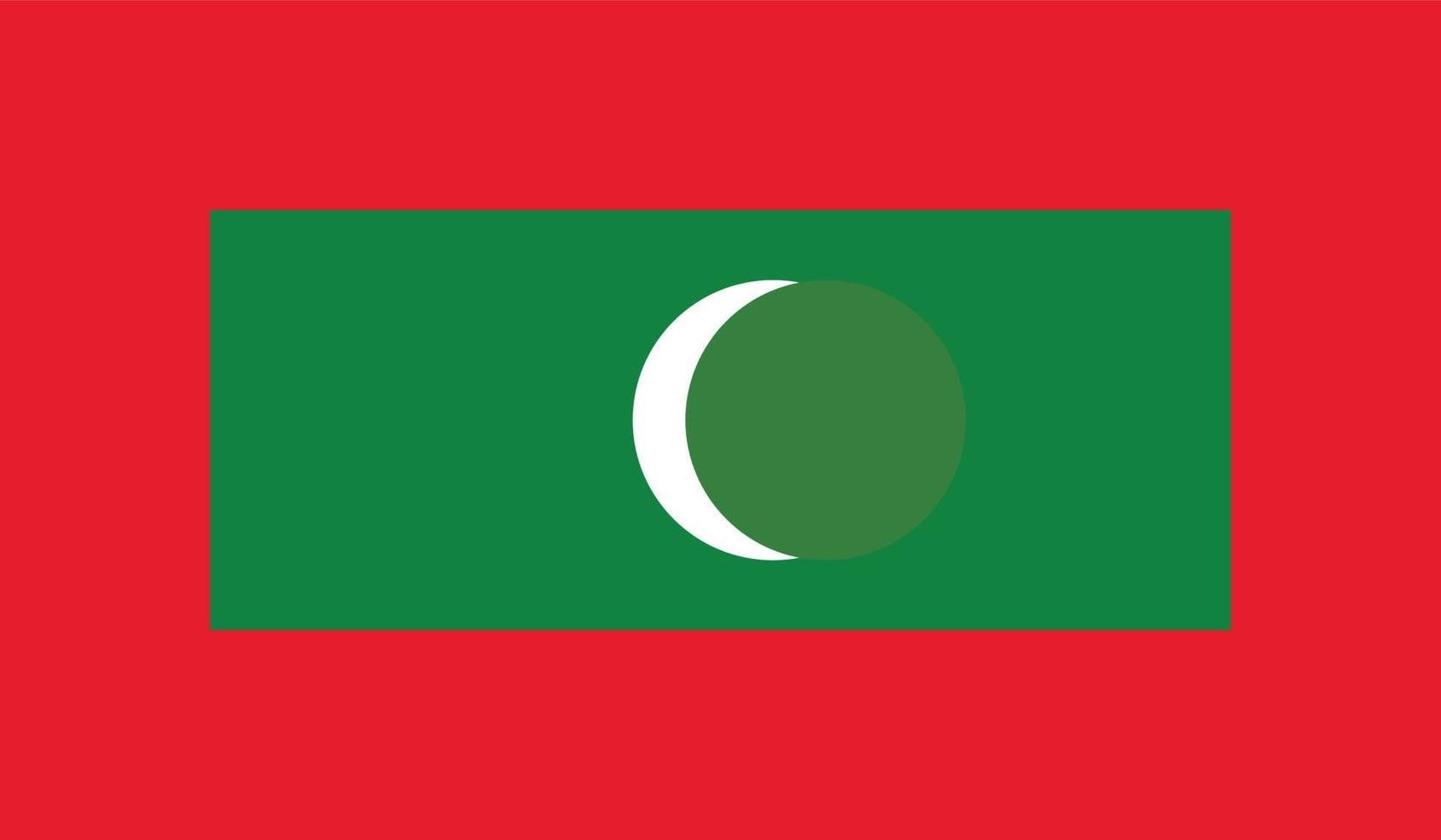 ilustración vectorial de la bandera de maldivas. vector