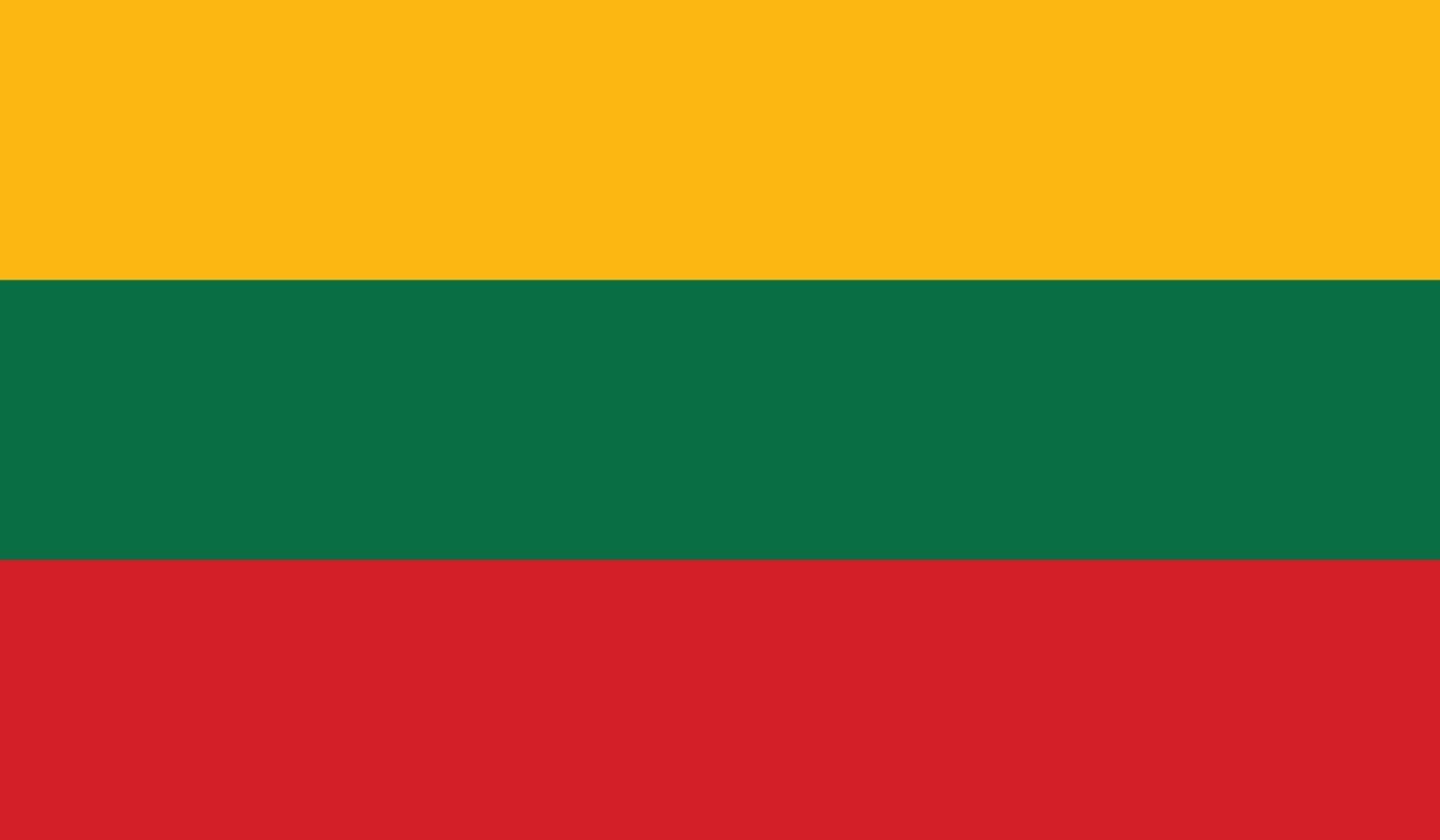 vector illustration of Lithuania  flag.