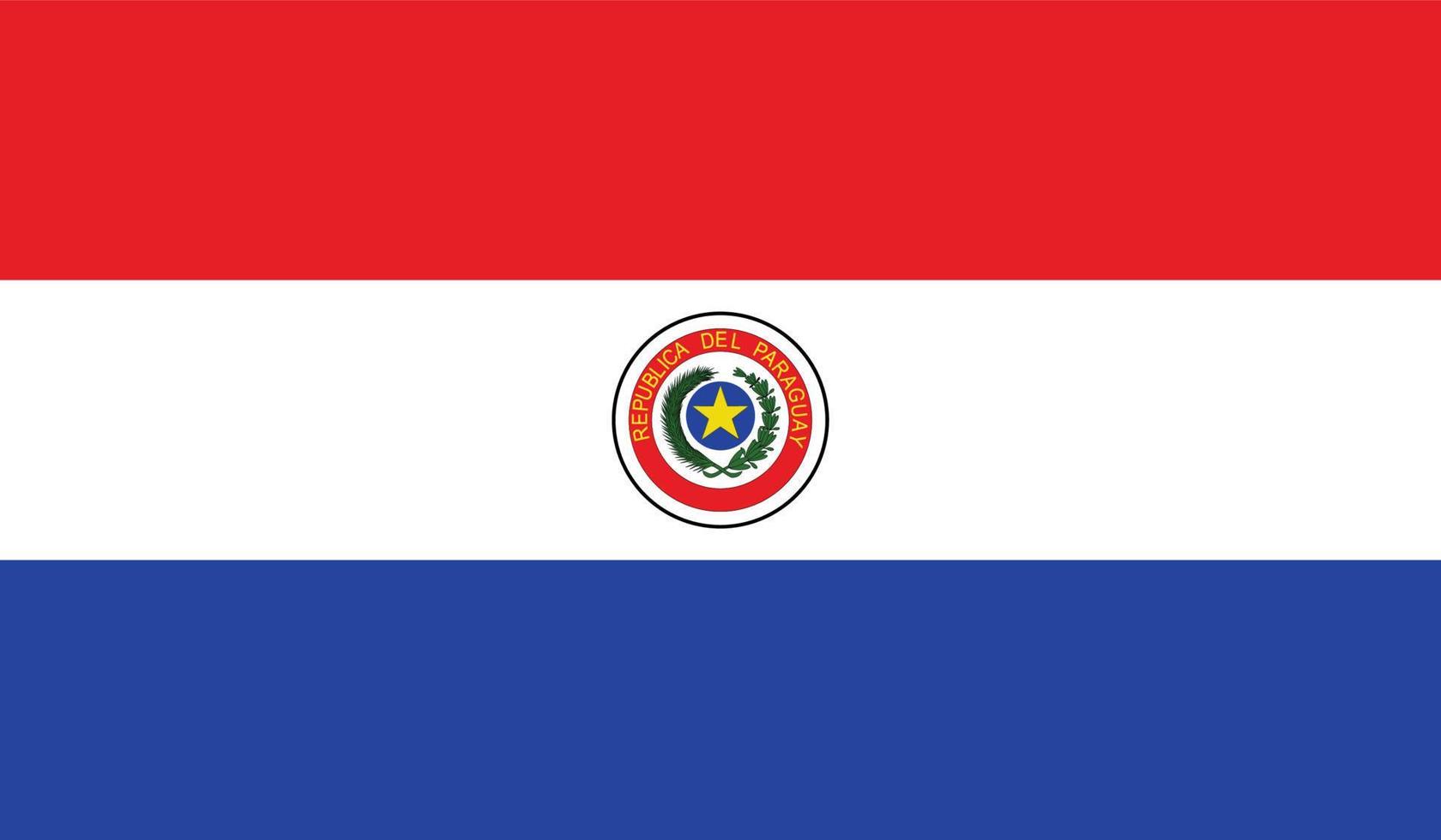 ilustración vectorial de la bandera paraguaya. vector