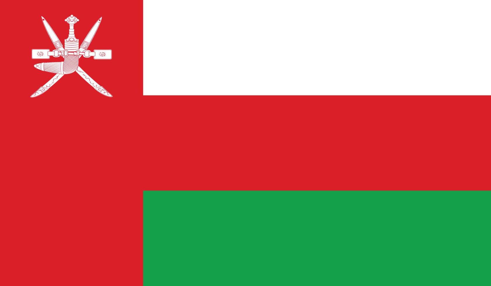 vector illustration of Oman flag.