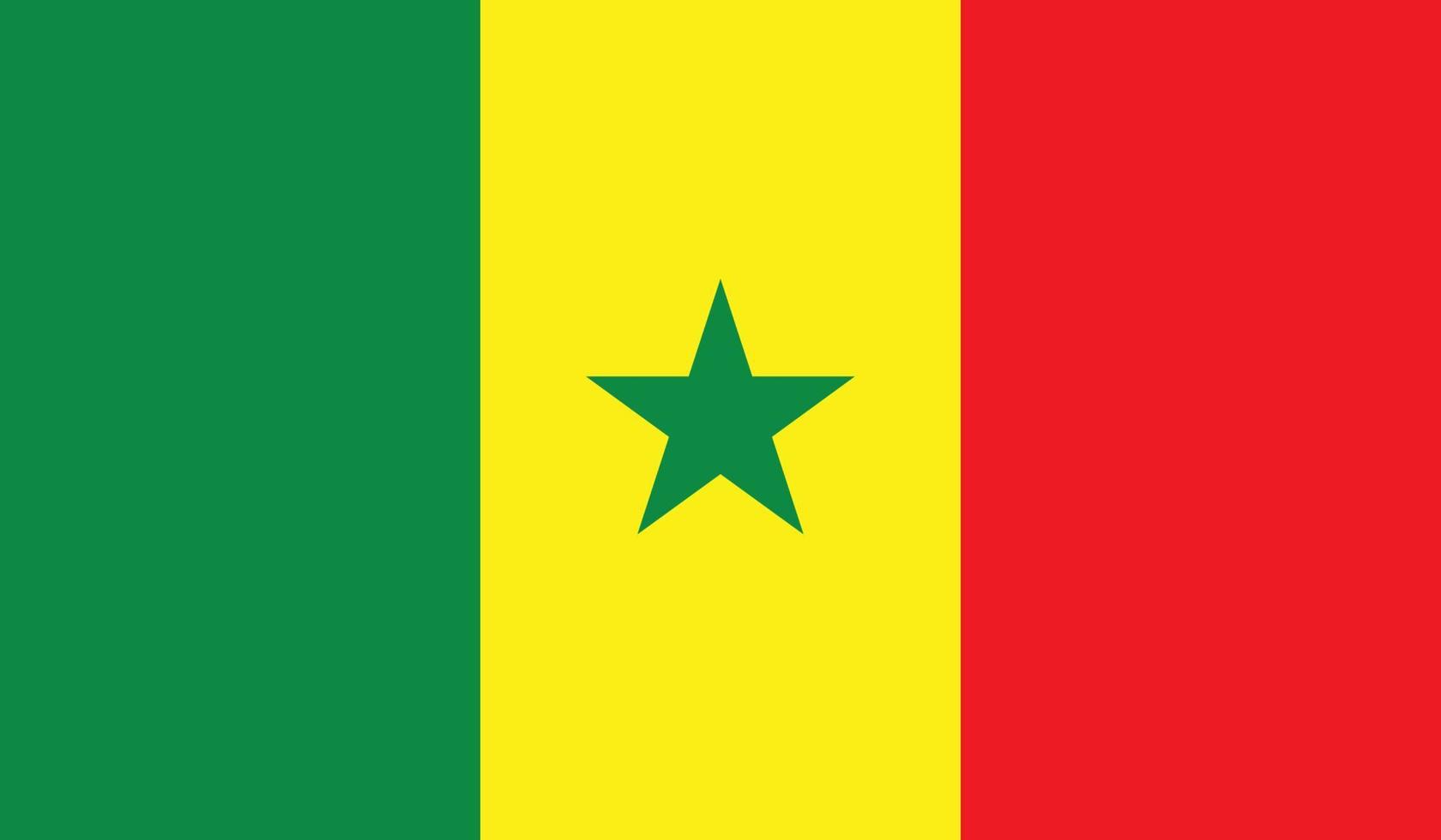 ilustración vectorial de la bandera de senegal. vector