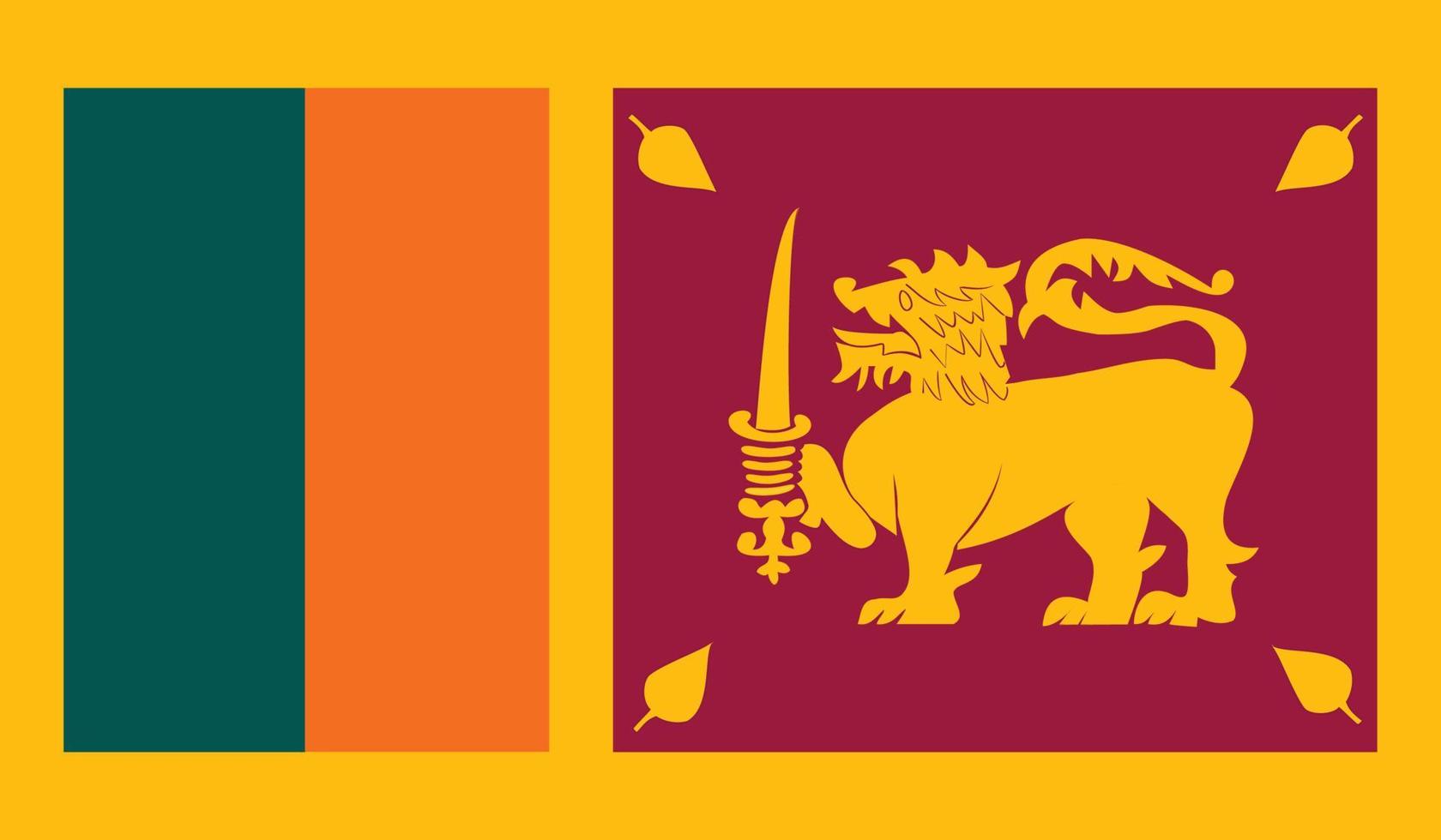 ilustración vectorial de la bandera de srilanka. vector