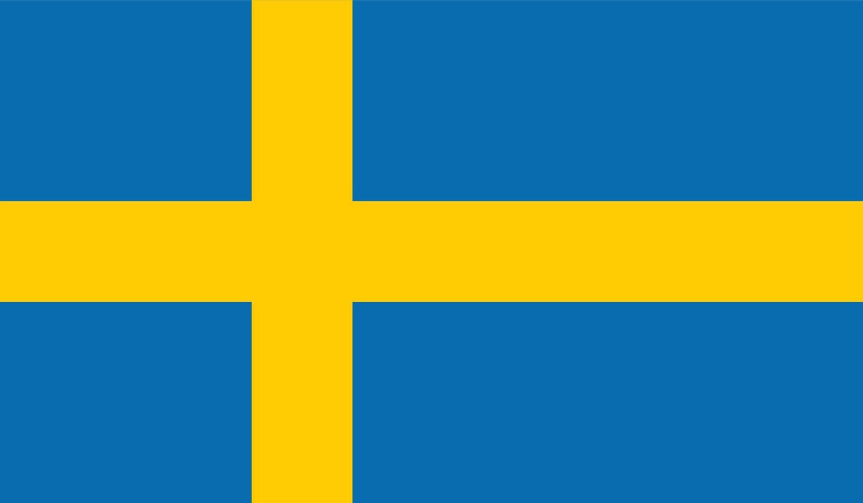 vector illustration of Sweden flag.