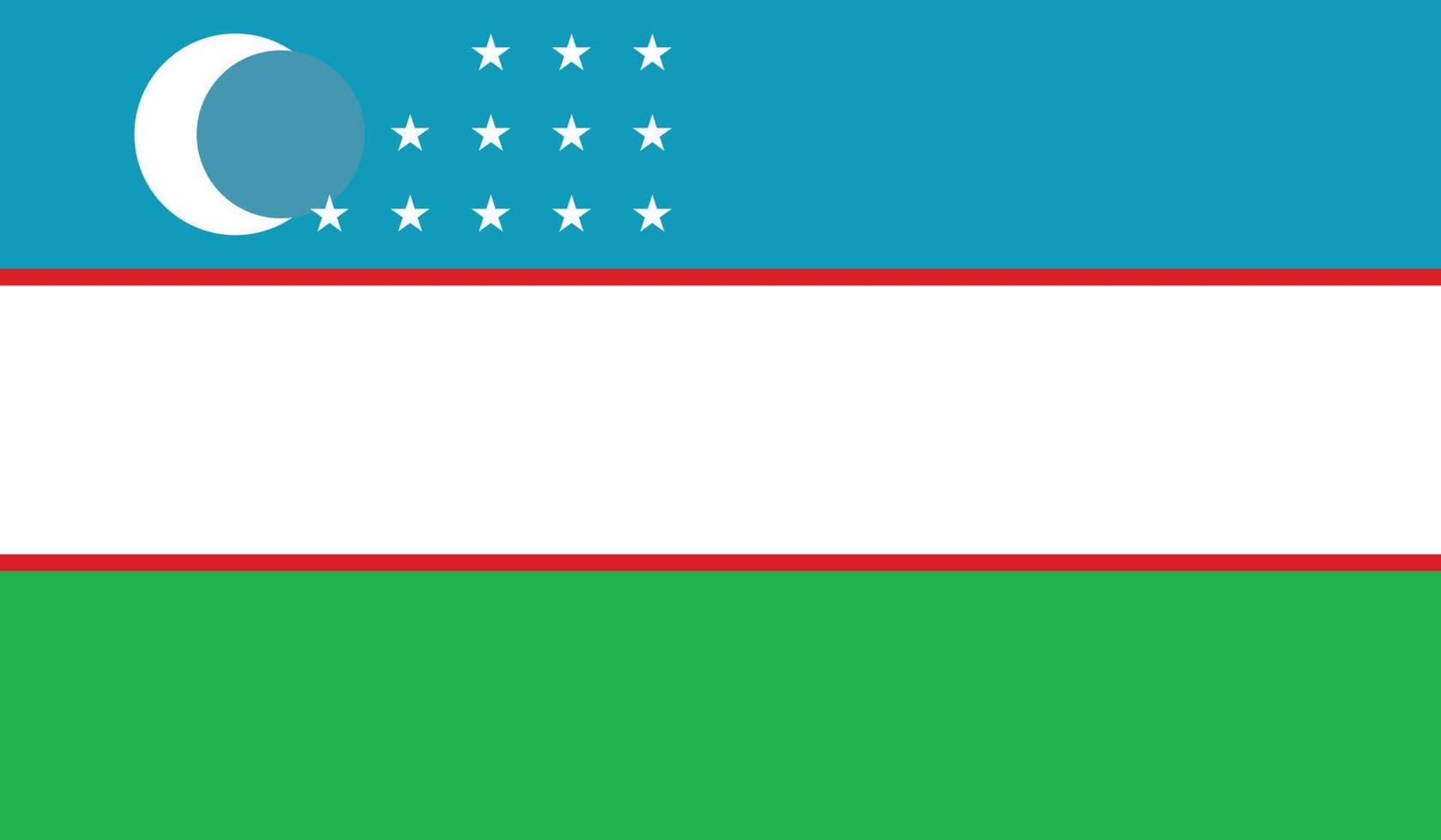 vector illustration of Uzbekistan flag.