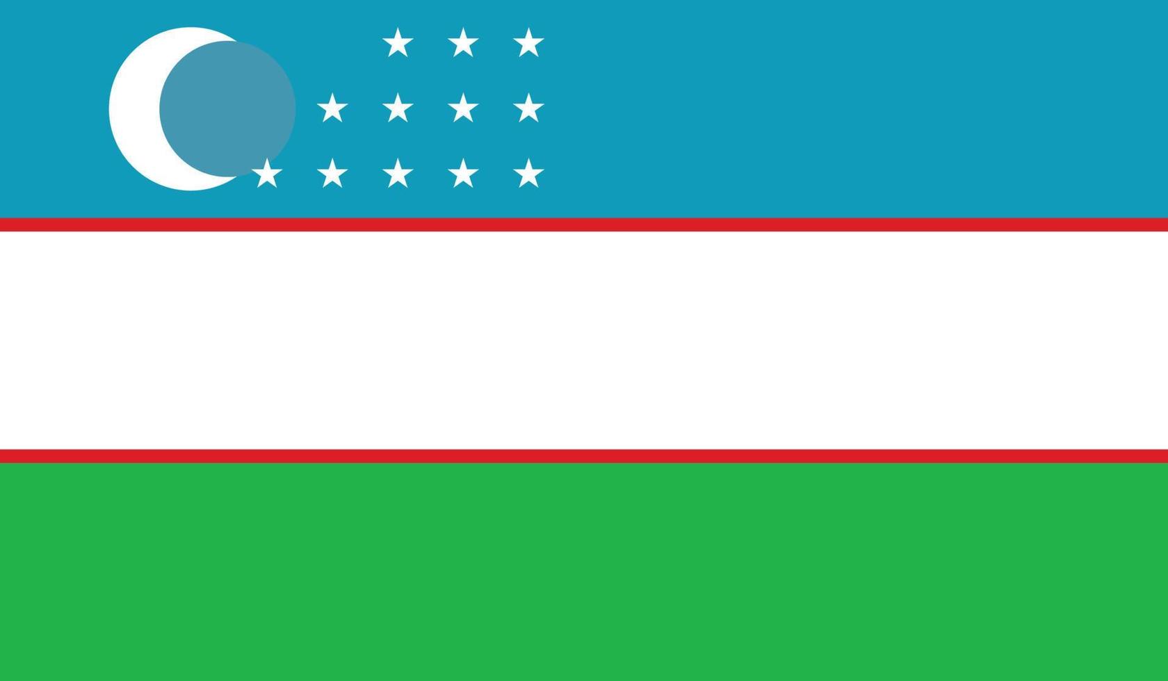 ilustración vectorial de la bandera de uzbekistán. vector